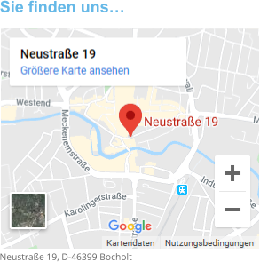 Neustraße 19, D-46399 Bocholt    Sie finden uns…